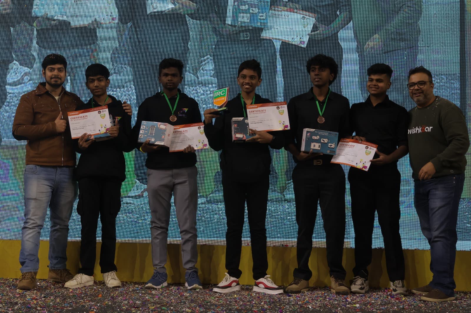 Robokiidz team with their robot