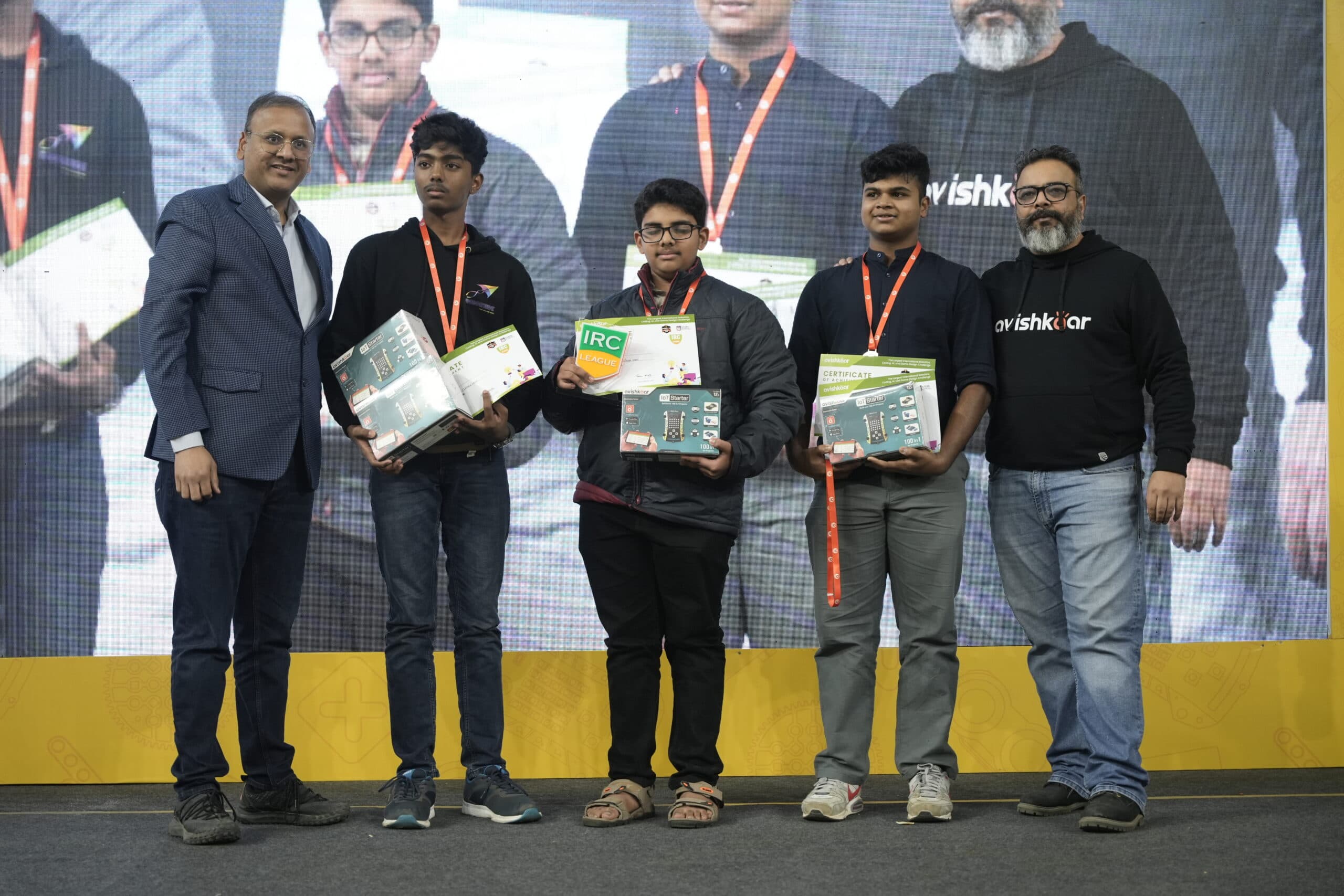 Award ceremony at robotics championship
